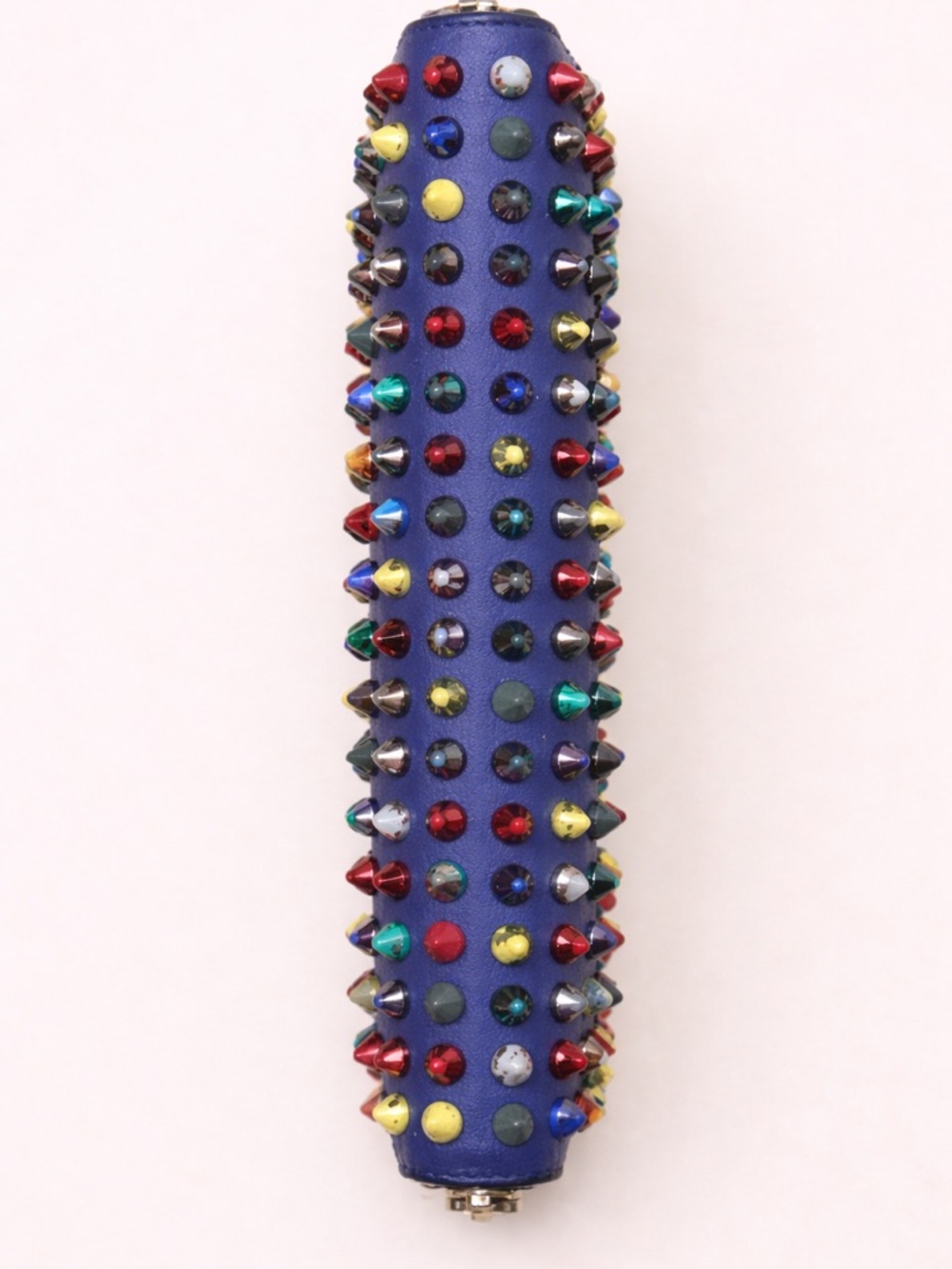 Christian Louboutin Panettone Blue Multi Spike Zip Wallet 7.5” - Picture 5 of 9